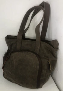DULUTH TRADING COMPANY Unisex Canvas Travel Hand Bag Outer Zip Brown rugged - Picture 1 of 8