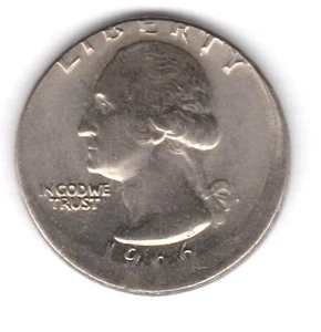 1966-P WASHINGTON QUARTER 10% OFF CENTER * FULL DATE SHOWS * VERY NICE ! - Picture 1 of 2