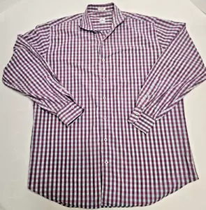 Camisa de hombre Peter Millar con botones manga larga granate púrpura a cuadros talla XL - Imagen 1 de 11