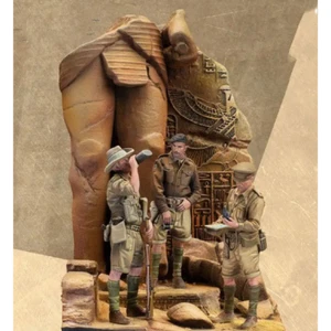 Kit Modelo Resina 1/35 3pcs Soldados Británicos 7ª División Blindada Segunda ... - Imagen 1 de 3