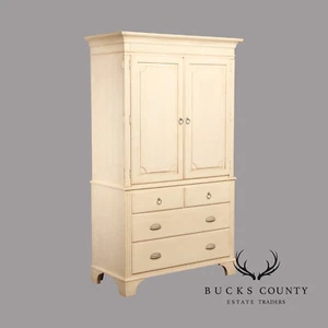 Ethan Allen Swedish Home Collection Painted Armoire Cabinet - Picture 1 of 17