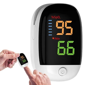 Finger Tip Pulse Oximeter Meter SpO2 Oxygen Saturation rate Heart Blood Monitor - Picture 1 of 12