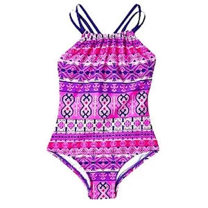 Kanu Surf Swimsuit Girls Size 6X Bathing Suit One Piece New Sport Halter - Picture 1 of 7