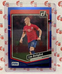 Leo Ostigard /49 BLUE FOIL SSP - 2023-24 Panini Donruss Soccer NORWAY #43 - Picture 1 of 3