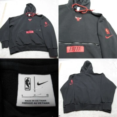 Chicago Bulls Sudadera con Capucha Juvenil Grande Nike NBA Negro Polar Pullover Sudadera Y2K Foto 1 de 4