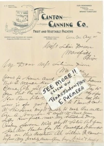 1900 CANTON CANNING COMPANY OHIO FRUIT VEGETABLE J A DILLON NIMISILLA TOMATOES - Picture 1 of 1