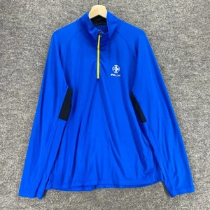 Ralph Lauren Activewear Track Jacket Men XL Blue High Neck Zipper Long Sleeve - Picture 1 of 10