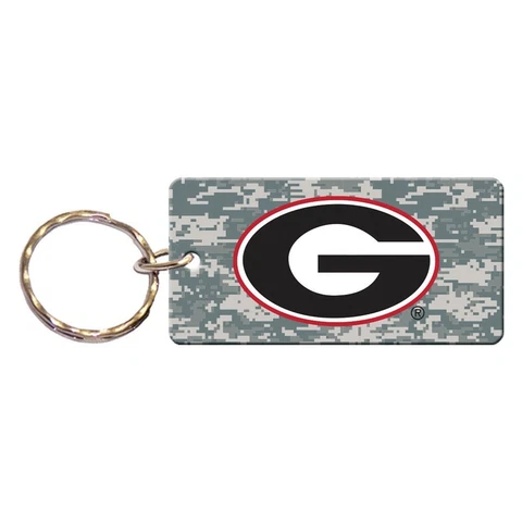 GEORGIA BULLDOGS DIGITAL CAMO RECTANGLE ACRYLIC KEY RING NEW WINCRAFT 😎 Cover
