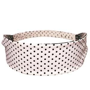 Mia Fashion Stirnband, 2 in 1 wendbar, gepunktet, schwarz-weiß - Bild 1 von 3