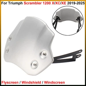 Aluminum Flyscreen / Windshield - For Triumph Scrambler 1200 X/XC/XE 2019-2025 - Picture 1 of 12