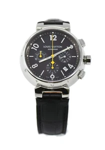 Louis Vuitton Tambour Chronograph Stainless Steel Watch Q1121 - Picture 1 of 6
