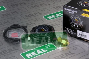 AEM X Series Boost Pressure Gauge -30in/Hg~35PSI Black Bezel Black Face 30-0306 - Picture 1 of 9