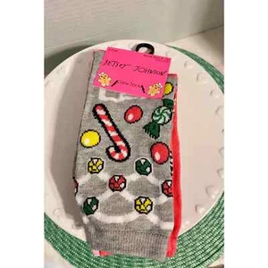 Betsey Johnson Christmas Candy Crew Socks 3 pack - Picture 1 of 3