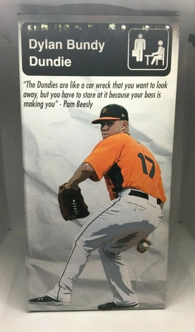 DYLAN BUNDY Dundie Award Bobblehead Frederick Keys SGA The Office Orioles Angels Cover