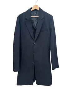 A.P.C. Navy Wool Mackintosh Coat Size M APC - Picture 1 of 6