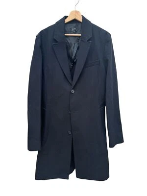 A.P.C. Navy Wool Mackintosh Coat Size M APC - Image 1 of 4