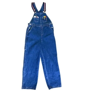 Vintage Looney Tunes Denim Overalls Tweety & Sylvester Embroidered Kids Size XL - Picture 1 of 16
