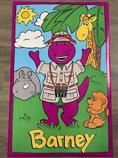 Vintage Original 1993 Barney And Friends Safari Poster 22.375x34'' Inch RARE NEW