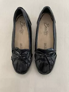 Beacon Black Patent Leather Duck Shoes, Weatherproof, Rubber Sole, Size 7.5 M - Picture 1 of 5