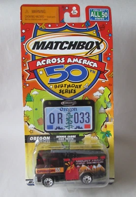 Matchbox Dennis Sabre Fire Engine Oregon Truck / Across America 50th Birthday - Image 1 of 4