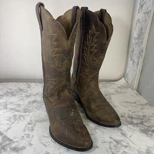 Ariat Heritage Western Women's 5.5B Brown Leather Style 10001021 Cowboy Boots - Picture 1 of 10