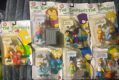 Juego de 7 figuras de acción Mattel Los Simpson 1990 Foto 1 de 2