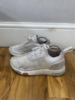 adidas NMD Racer Trainers Womens UK 6 Cloud White Primeknit Running Shoes CQ2033 - Image 1 of 4