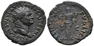 VESPASIANO. Dupondio. (Ae. 12,35g/28mm). 73-74 d.C. Roma. Anv: IMP CAES VESP AV - Imagen 1 de 1