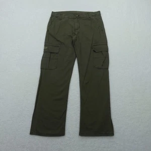 Wrangler Pants Boys 14 Husky Olive Green Cargo Cotton Adjustable Waist - Picture 1 of 15