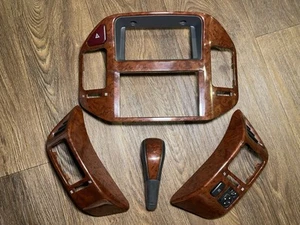 01-06 Montero WOODGRAIN Dash Vent Center Radio Bezel Trim Garnish Cover 4 PC SET - Picture 1 of 13