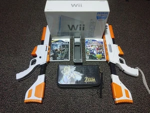 Wii Console Guns Games All Accessories, Cords, Manuals, In Plastic Very nice+ ๐ - Picture 1 of 4