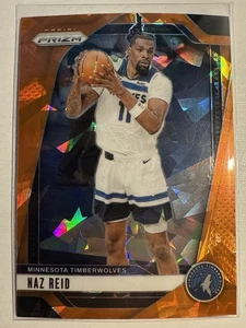2024-25 Panini Prizm Naz Reid Orange Cracked Ice #176 Timberwolves - Picture 1 of 2