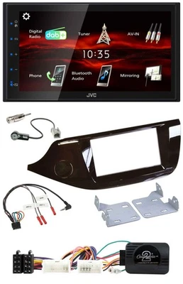 JVC USB Bluetooth Lenkrad DAB 2DIN Autoradio für Kia Ceed ab 2012 glänzend ohne - Bild 1 von 4