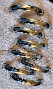 Chrome Drawer Pulls (8) Cabinet Hardware from 1930s with screws - Picture 1 of 6