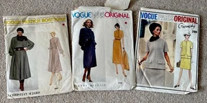 Lot 3 Vintage Vogue French Designer Dress Patterns By Balmain Givenchy & Aujard - Picture 1 of 10