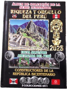 Peruvian Coins Album Collection 2025 Peru 54 Souvenir complete numismatic set - Picture 1 of 14