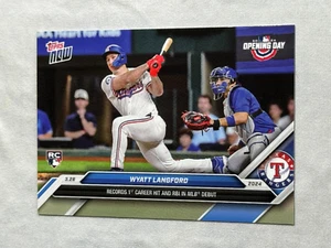 2024 Topps Now Wyatt Langford Rookie RC #12 Rangers - Bild 1 von 2