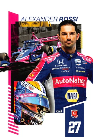 2022 --- ALEXANDER ROSSI #27 NAPA NTT INDY CAR SERIES HANDOUT / POSTCARD Cover