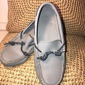 NEW Travel Fox grey driving loafer 38 moccasins soft Miami Napa Leather
