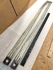 GEFLOCHTENES FLACHES BODENBAND ca. 35"" x 1-1/4"" verzinntes Kupfer - Menge 2 - Bild 1 von 5