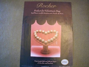 2003 Ferrero Rocher Chocolates Perfect for Vanentins's Day STAMPA AD LO66 - Foto 1 di 1