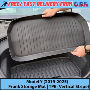 Tesla Model Y Frunk Mat TPE Material Vertical Stripe Design Model Y (2019-2025) - Picture 1 of 6