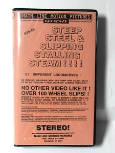 Steep Steel & Slipping Steam Trains VHS Railroad Main Line Video buy2 get 1 FREE - Picture 1 of 4