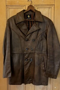 Golden Bear Mens Vintage 1960's California USA Leather Jacket Small Brown SP EXC - Picture 1 of 12