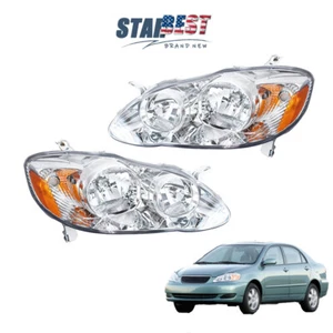 Headlights Headlamps Assembly Fit For Toyota Corolla 2003-2008 LH+RH Side Pair - Picture 1 of 10