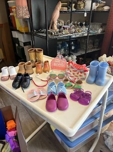 American Girl Battat OG 18” Doll Shoes Lot Boots Soccer Shoes Slippers Accessor - Picture 1 of 23