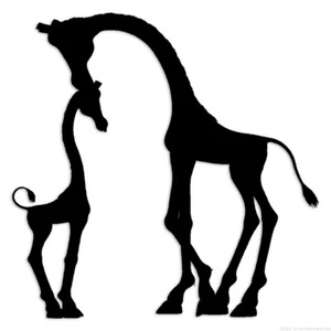 Giraffe Mother Child - Decal Sticker - Multiple Colors & Sizes - ebn6185 - Picture 1 of 20