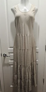 SOFT SURROUNGINGS BEIGE LEZA MAXI DRESS SIZE 14 - Picture 1 of 4