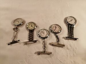 Vintage Joblot Nurses Fob Quartz Watches Untested Not Working-Spares Or Repairs 