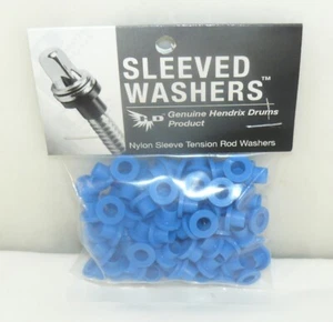 NEW 20 50 100 Light Blue Nylon Sleeved Tension Rod Washers Hendrix Drums Hoop - Picture 1 of 8